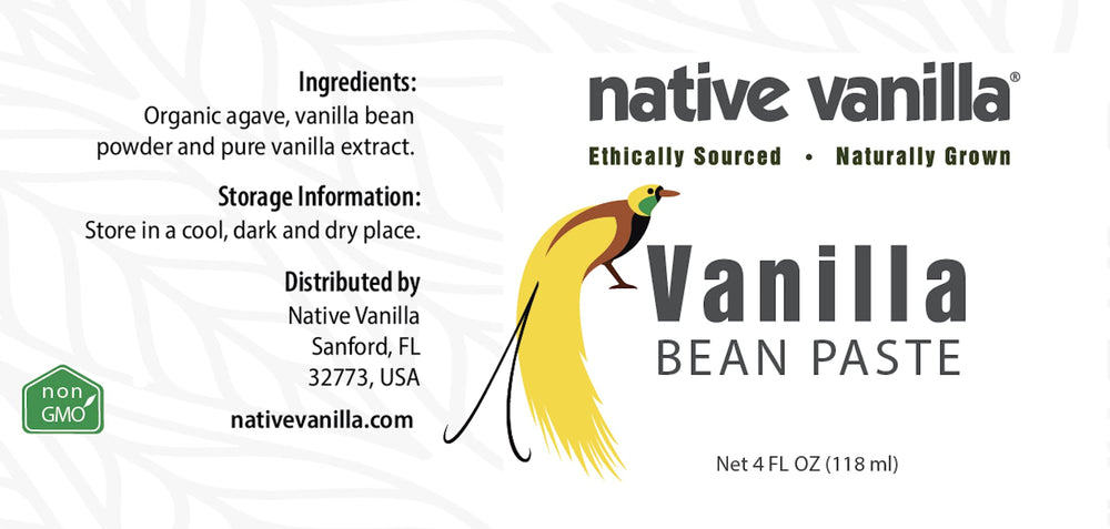 Native Vanilla vanilla bean paste specks closeup highlights real bean specks and visual appeal