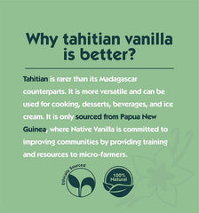 Pourable jar demonstrates easy measurement; perfect vanilla substitute for extracts.