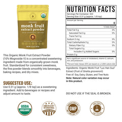NatriSweet Pure Monk Fruit Extract scoop highlights purity and no fillers.