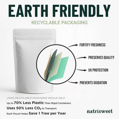 NatriSweet Zero-calorie sugar substitute in a small bowl for quick sweetening.