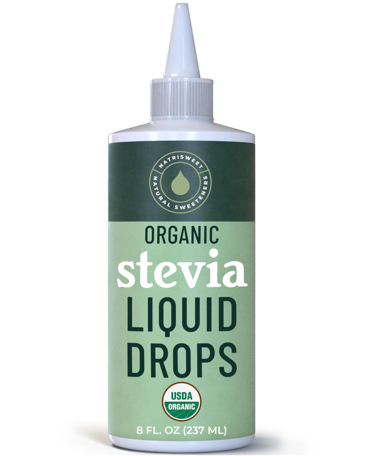 NatriSweet Organic Stevia Liquid Drops bottle for zero-calorie, everyday beverages.