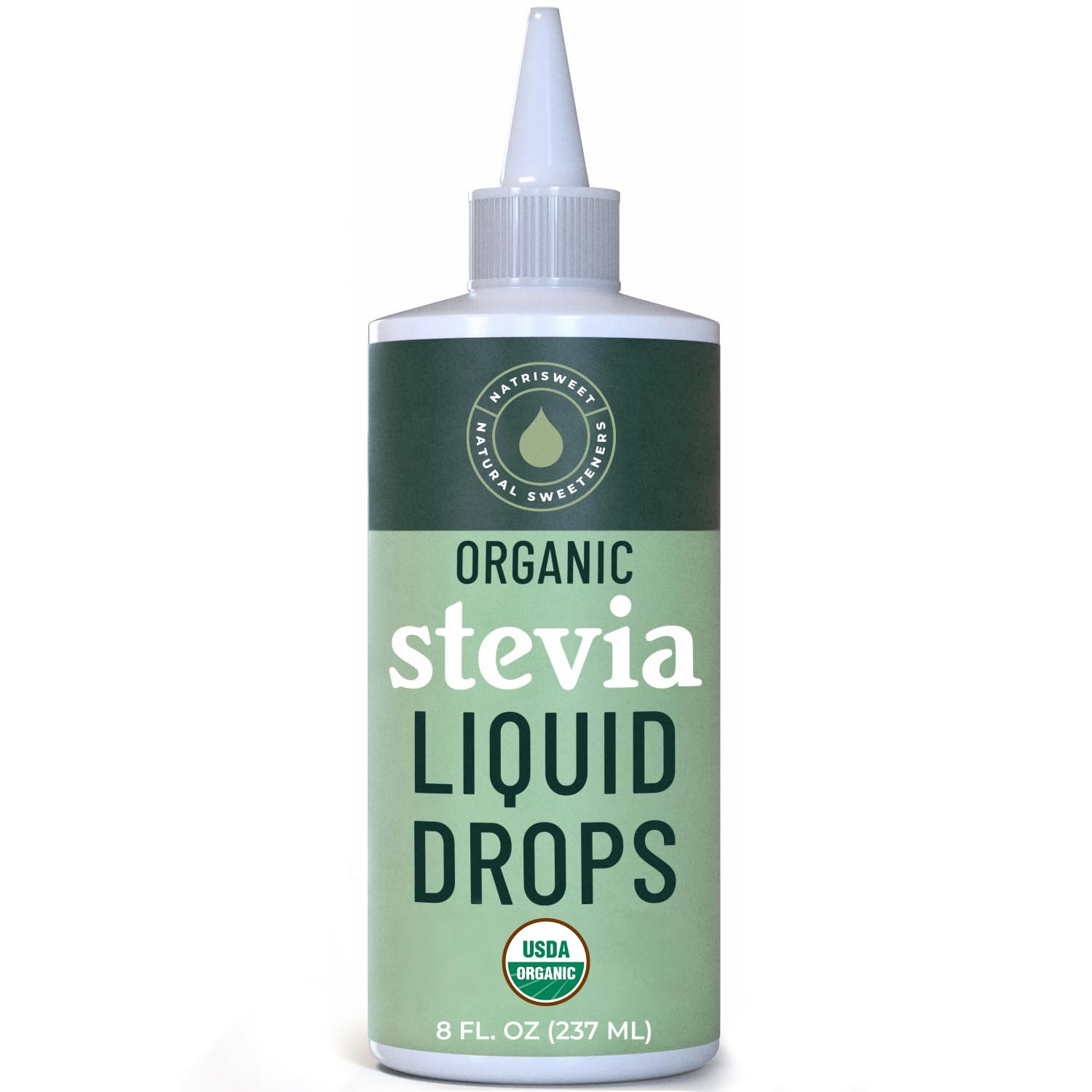 NatriSweet Stevia Drops close-up showing pure stevia extract.
