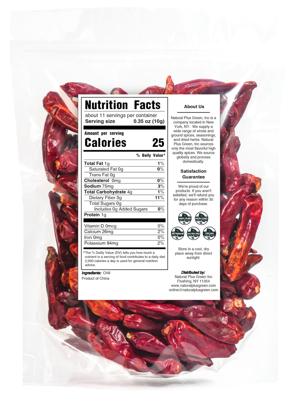 Natruen whole dried Sichuan chili pods for rich mild heat in sauces