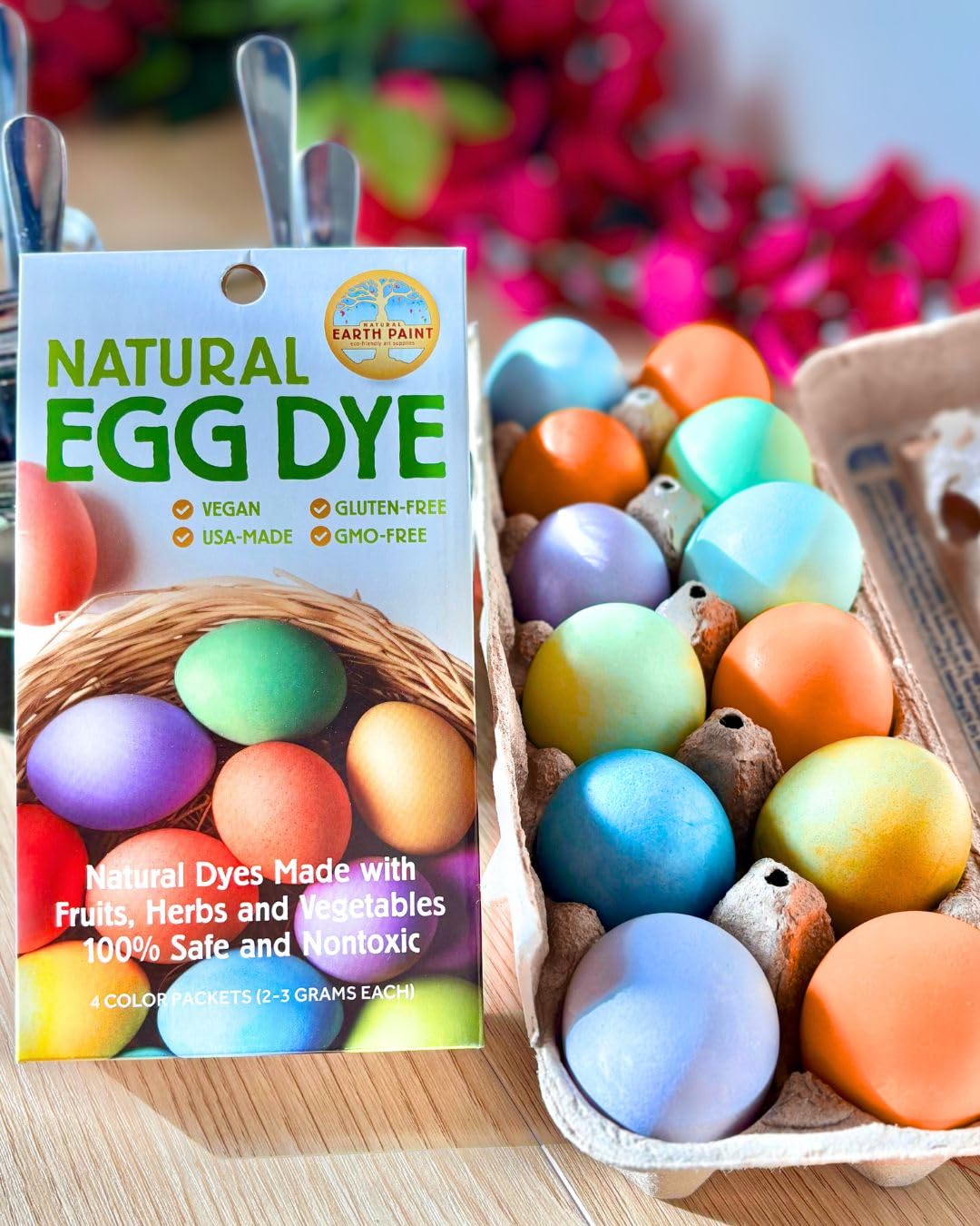 Natural Earth Paint beet dye for rich red eggs