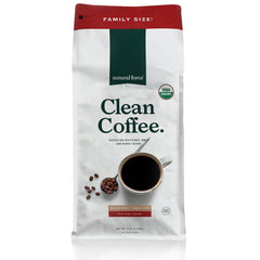Natural Force Clean Coffee 5 lb packaging on kitchen counter for toxin-free mornings