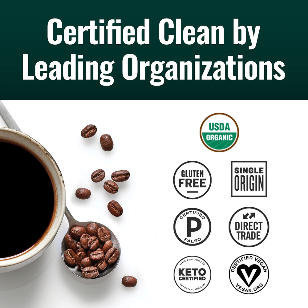 Natural Force Clean Coffee rich aroma rising from a cup, inviting start