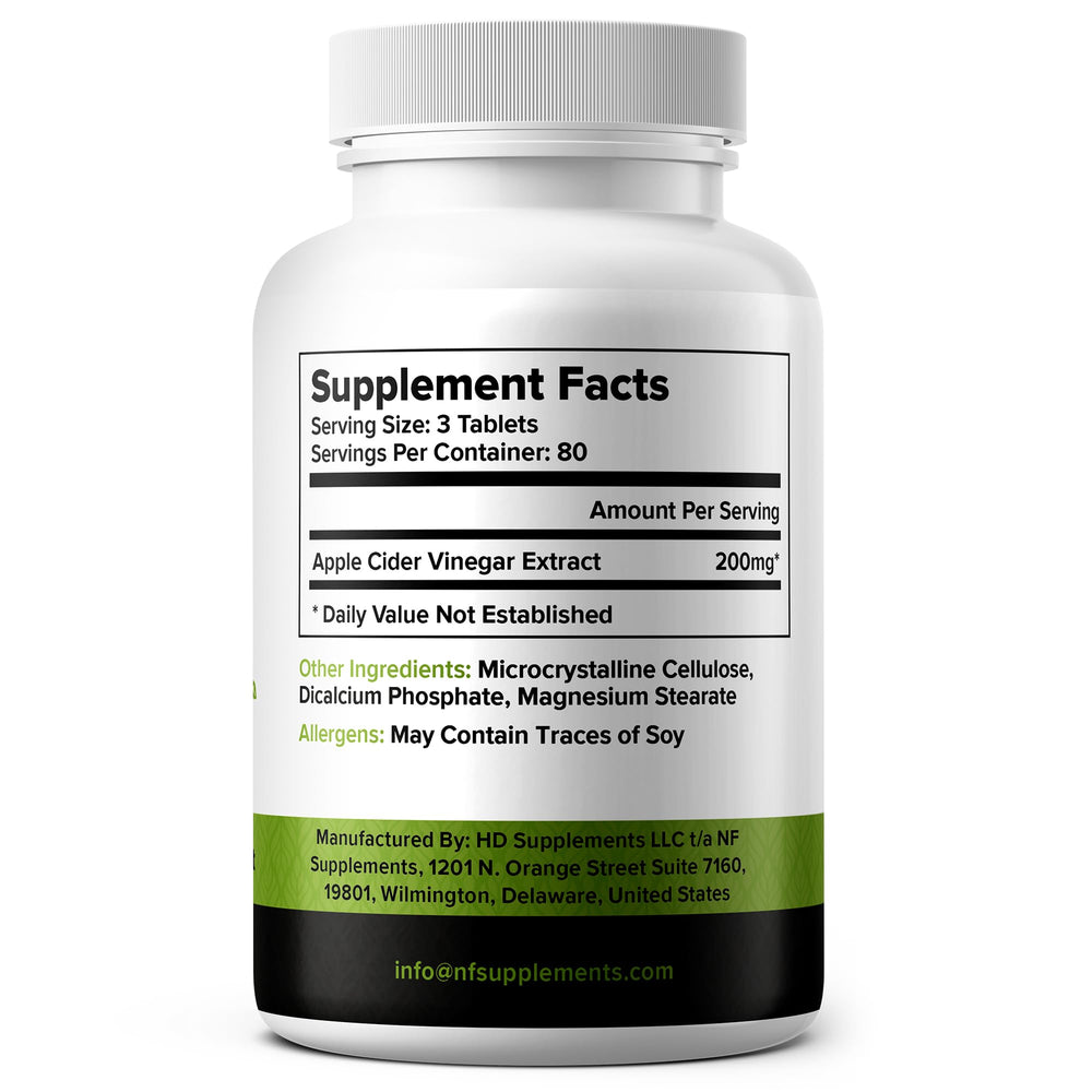 Natural Foundation Apple Cider Vinegar daily-use tablets for ongoing support
