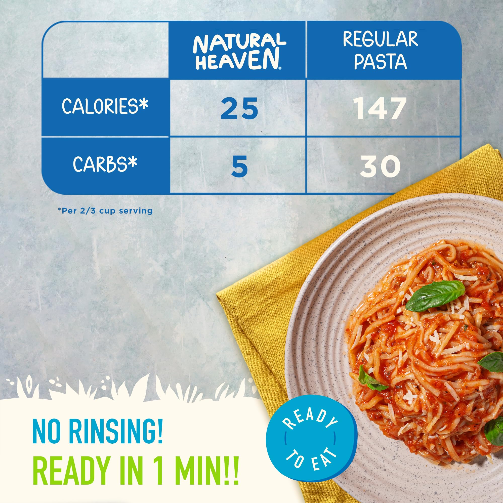 Natural Heaven spaghetti cooking on the stovetop in minutes, no rinsing.