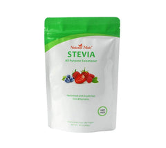 Natural Mate Zero Calorie Stevia-Erythritol bottle pour for keto-friendly sweetening.