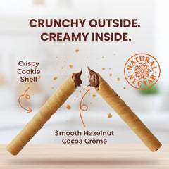 Natural Nectar cookie rolls dessert topping with hazelnut flavor for treats.