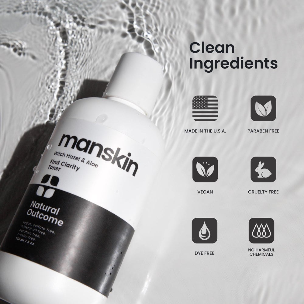 Natural Outcome Man Skin Toner with Aloe Vera hydrates while soothing the skin.