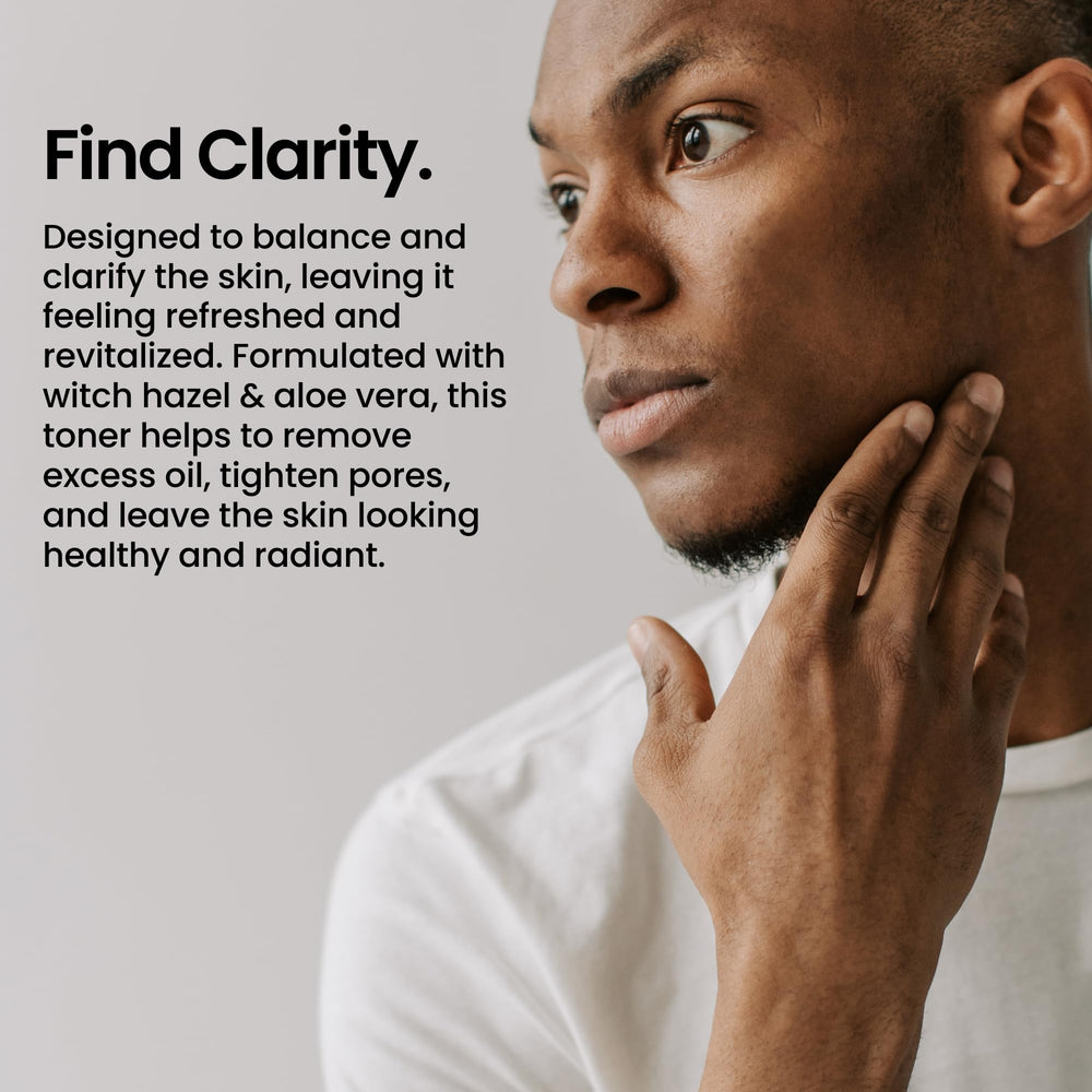 Natural Outcome Man Skin Toner with Witch Hazel promotes balanced, clarified-looking skin.