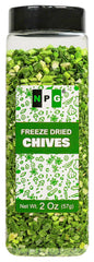Natural Plus Green NPG freeze-dried chives jar showing vibrant green color for quick flavoring