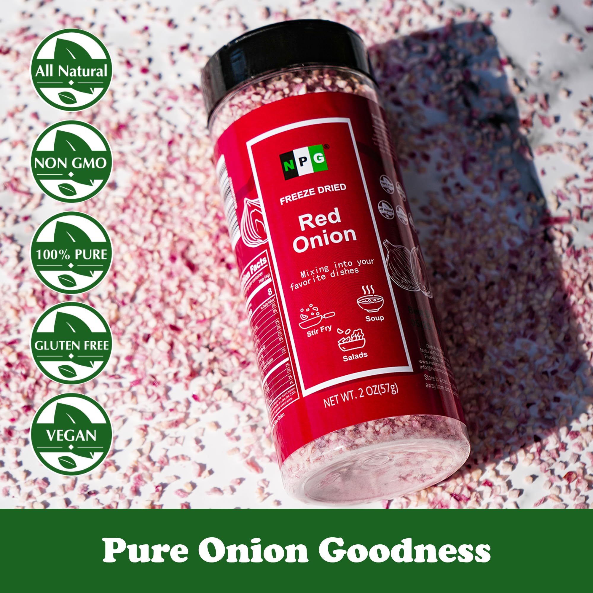 Natural Plus Green NPG kitchen scene highlighting pantry-friendly onion.