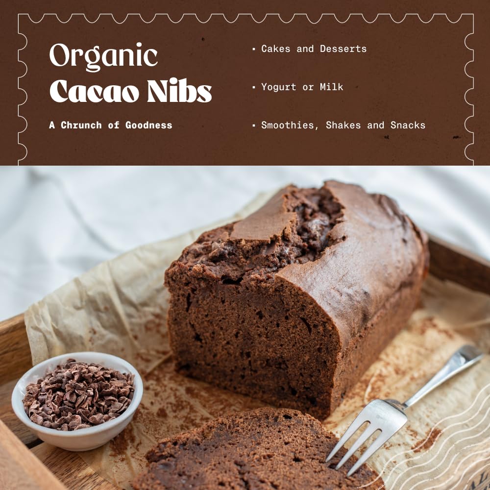 NaturaleBio cacao nibs baking use adds rich crunch to desserts.