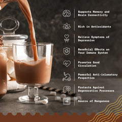 NaturaleBio cacao powder bag open for premium organic cocoa.