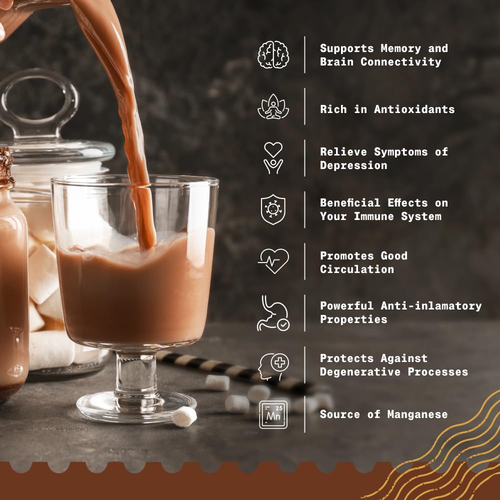 Dusting NaturaleBio cacao powder over a cake for depth.
