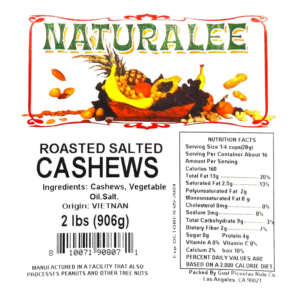 Naturalee cashews close-up showing crisp texture and roasted aroma.