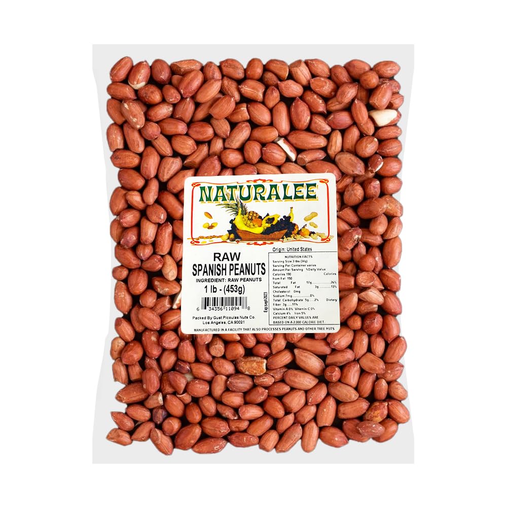Naturalee raw whole Spanish Redskin peanuts bag for a protein-rich snack