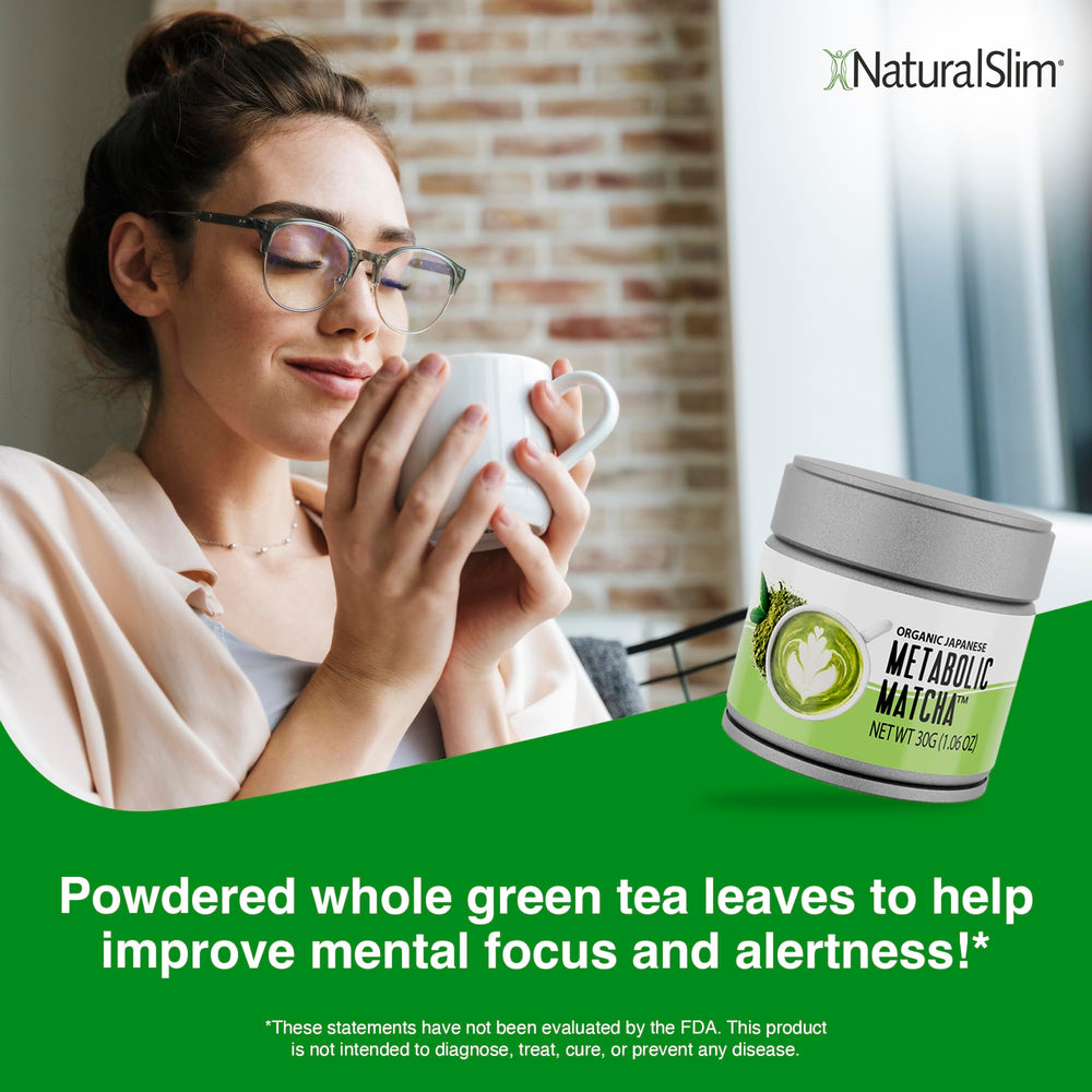 NaturalSlim Japanese Matcha powder dissolving in water for beverages