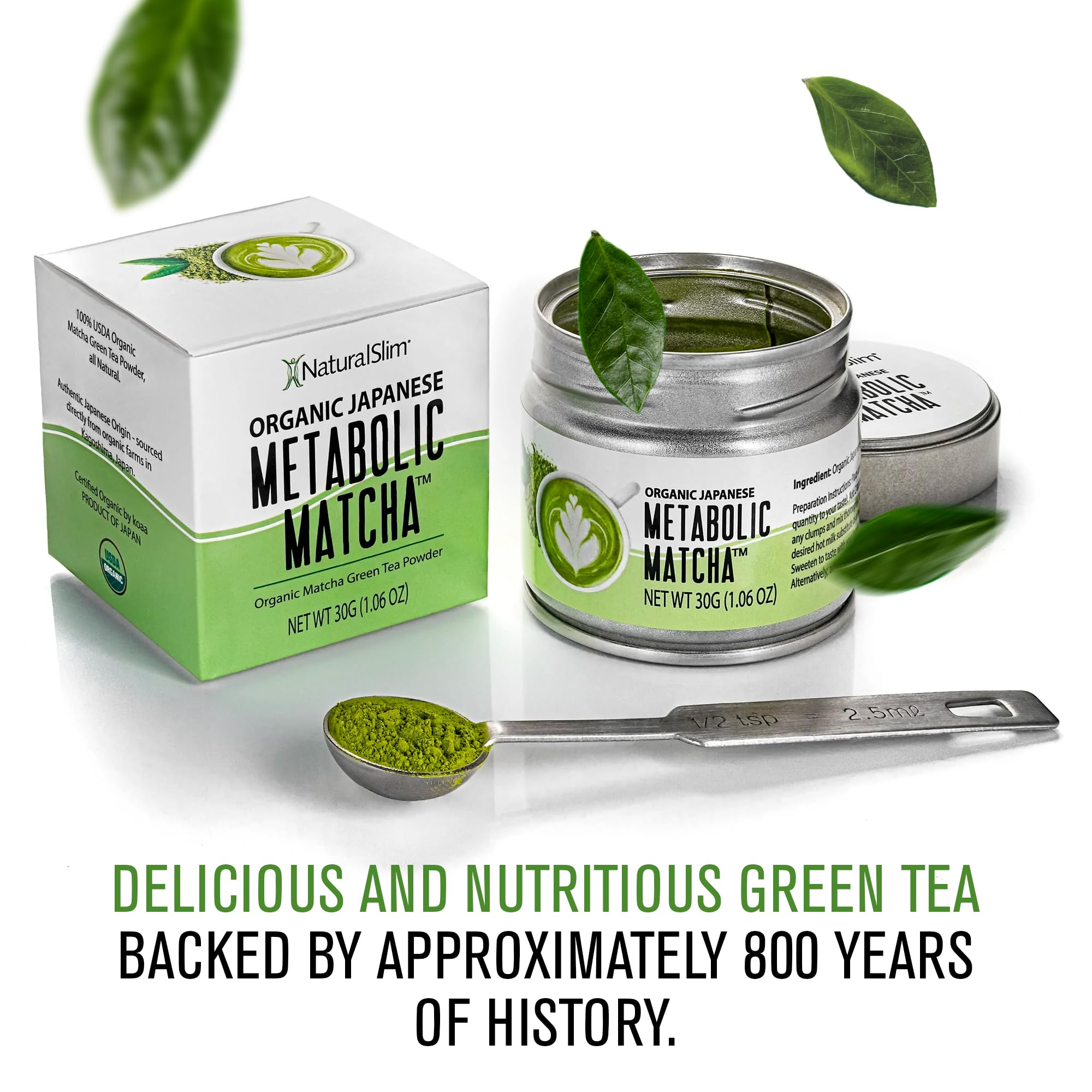 NaturalSlim Japanese Matcha hot tea pour for ritual-friendly preparation