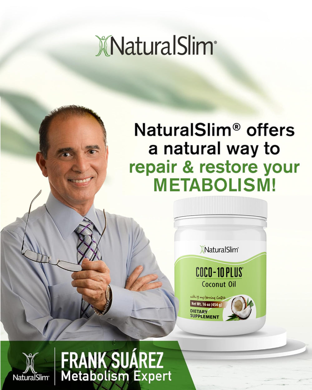 NaturalSlim MCT oil bottle shows organic ingredients and purity.