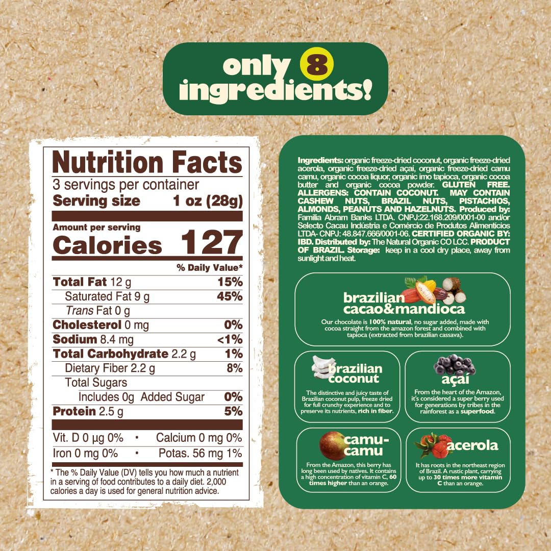 Naturanic freeze-dried coconut bite: crisp texture and natural sweetness for on-the-go energy.