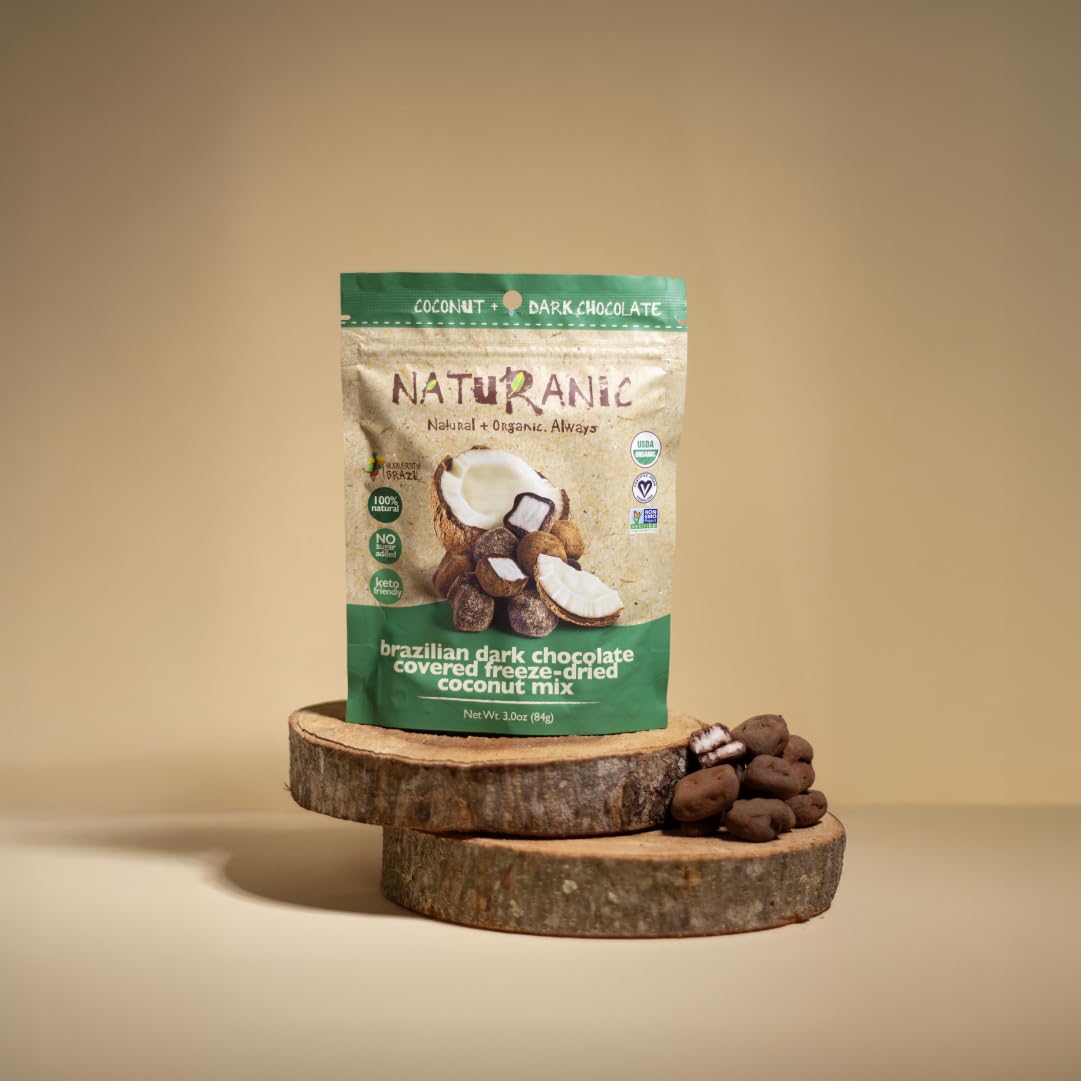 Naturanic organic-ingredient-label: certified organic ingredients for cleaner snacking.