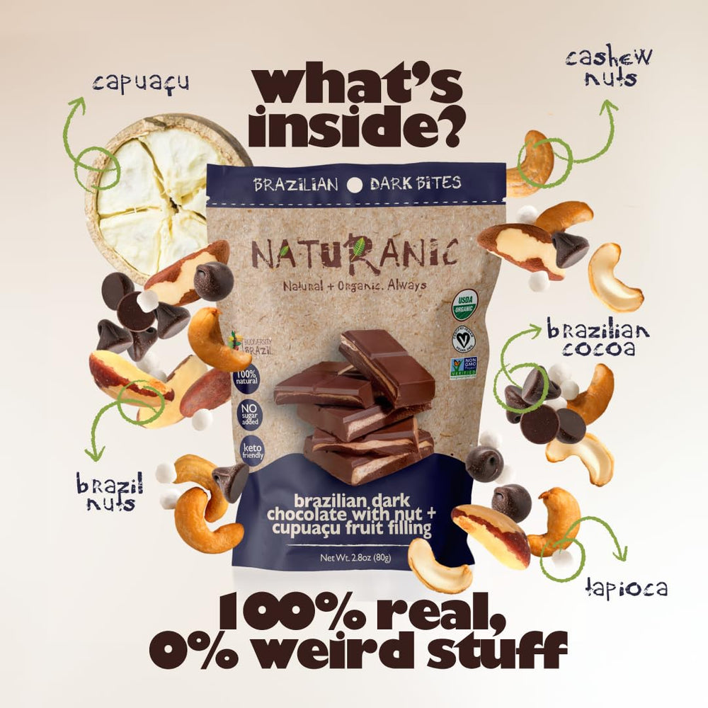 Naturanic sugar-free chocolate close-up with velvety texture.