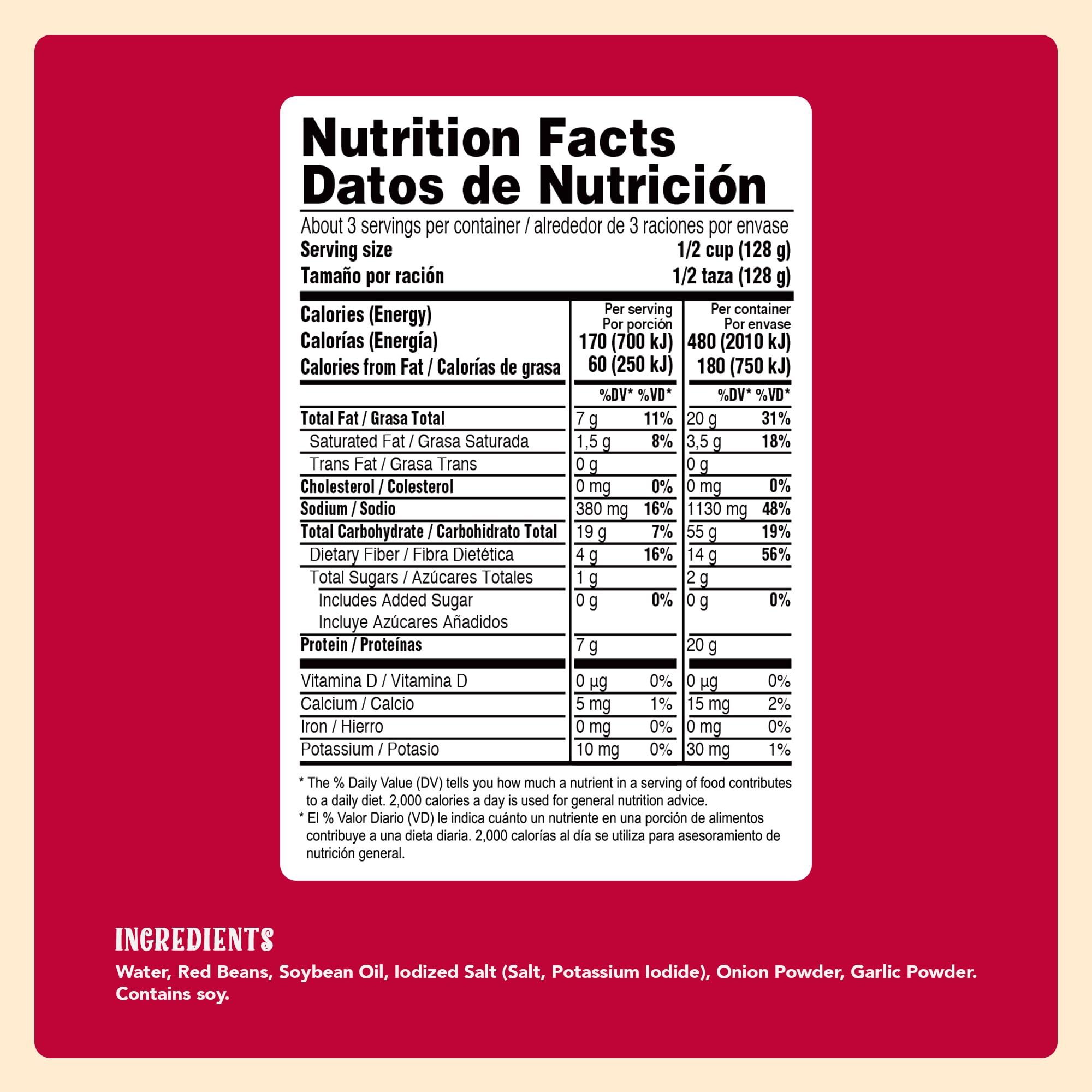 Natura's Refried Red Beans pouch open ready to heat, ideal for quick weeknight dinners.