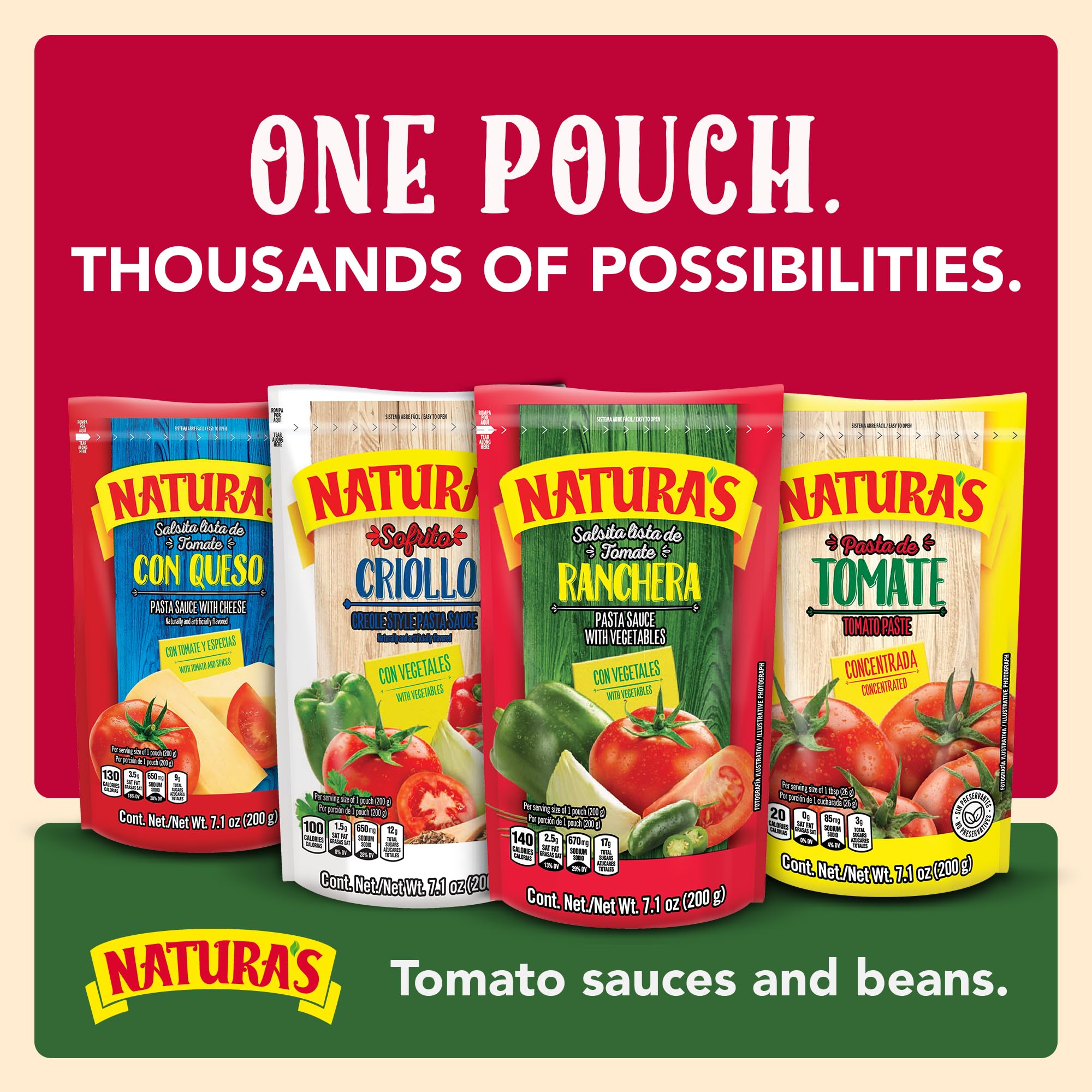 Ready-to-use Natura's Sofrito Criollo pouch saves time in busy kitchens