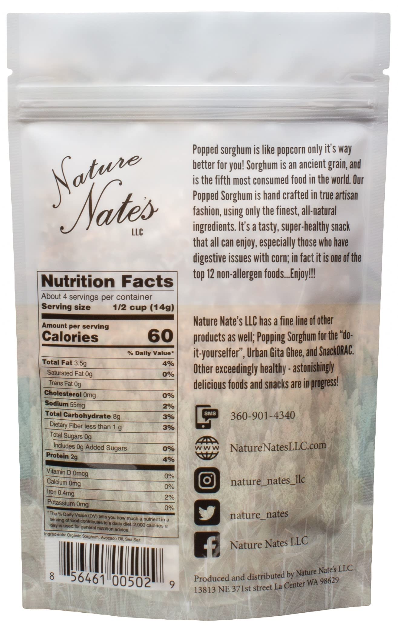 Nature Nate's sorghum snack 6-pack, convenient on-the-go munching.
