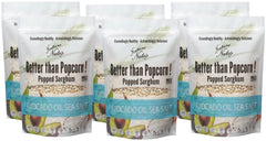 Nature Nate's popped sorghum with avocado oil and sea salt, a gluten-free snack option.
