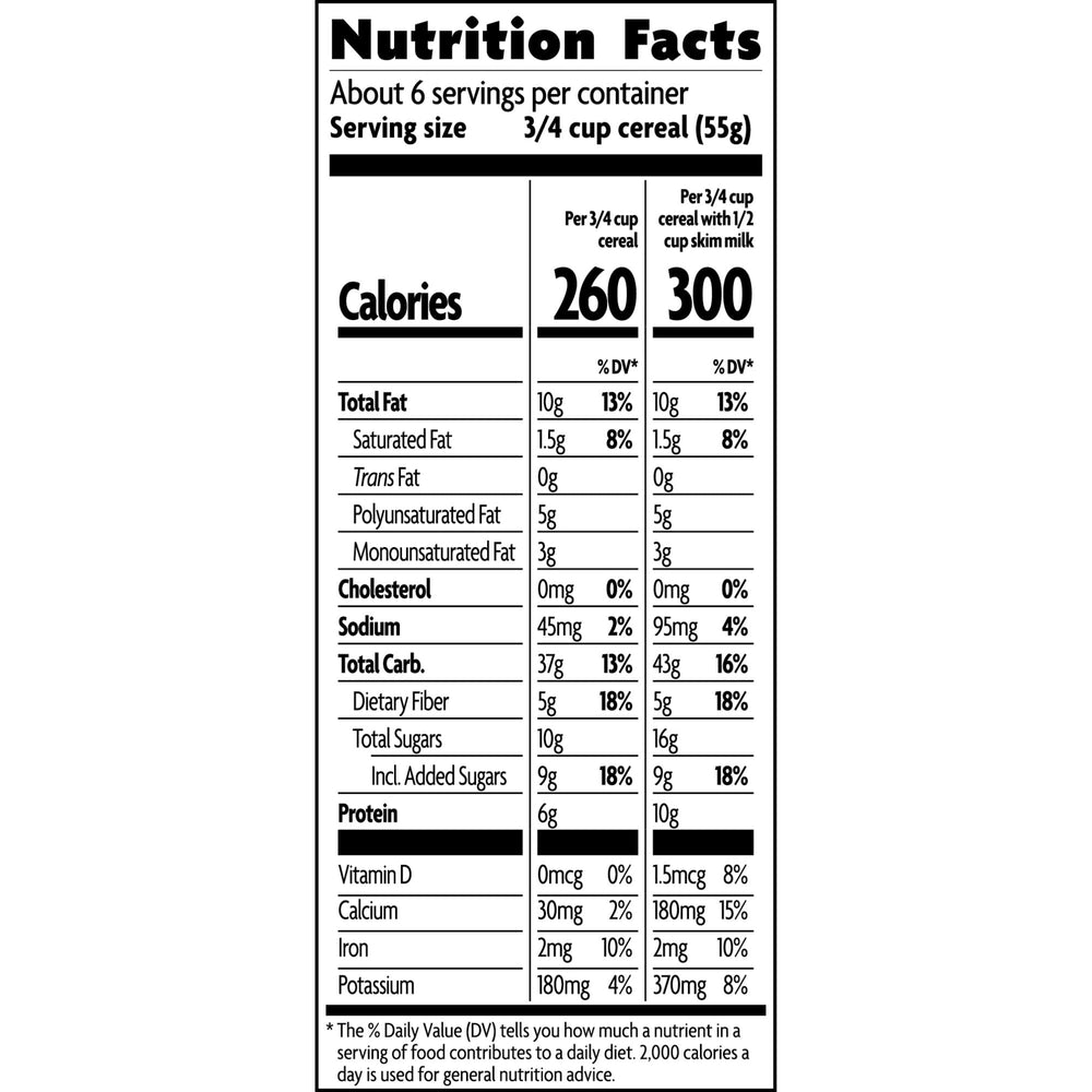 Nature's Path Pumpkin Seed + Flax Granola label highlights Non-GMO ingredients for clean eating