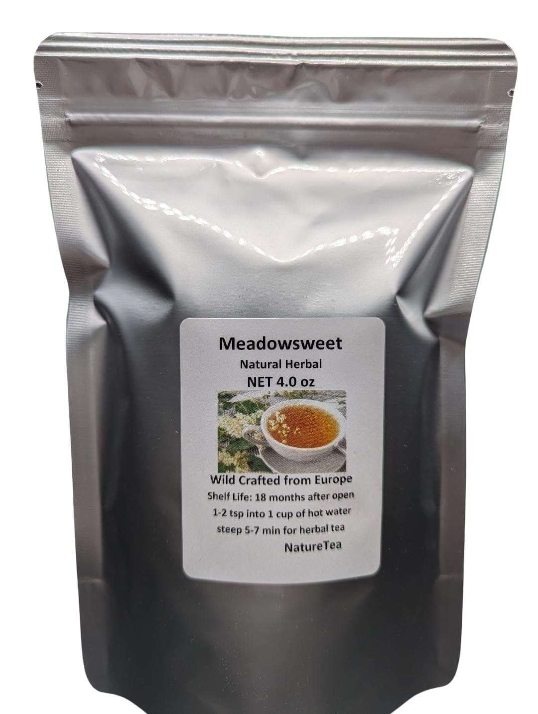 Nature Tea Meadowsweet flower and leaf for aromatic tea infusion
