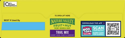 Nature Valley 14.4 oz box highlights packaging and serving size.