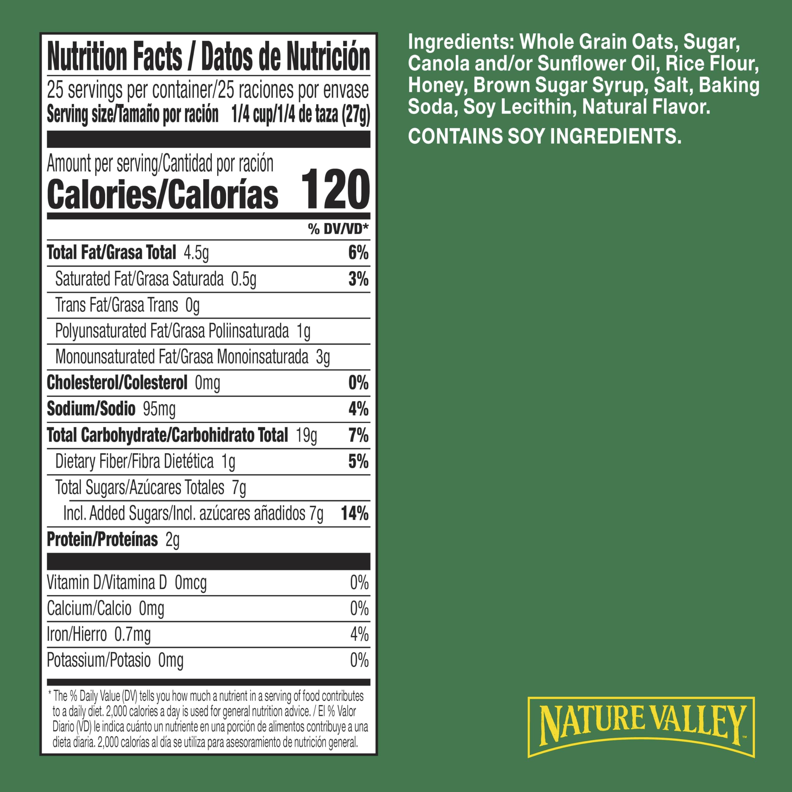 Nature Valley 24oz family size pack ideal for family breakfasts and shared snacks.