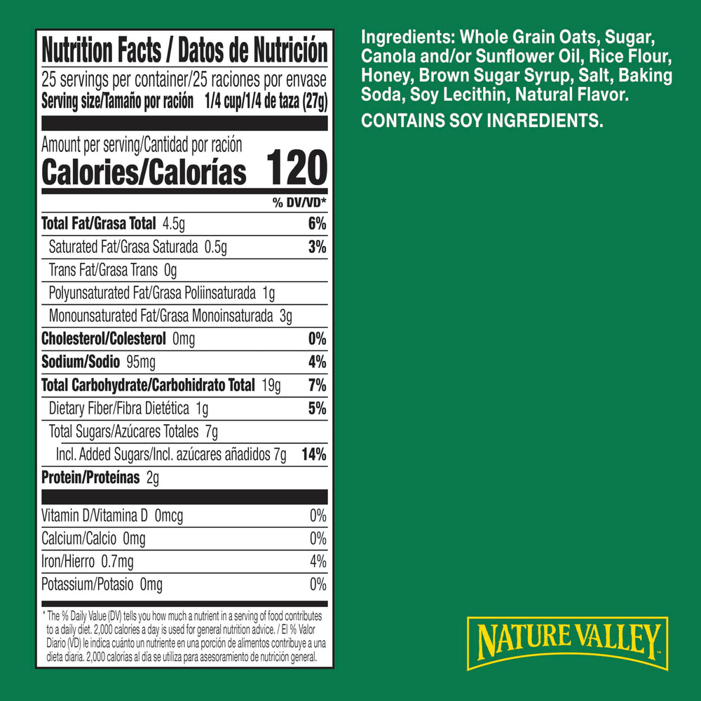 Nature Valley 24oz family size pack ideal for family breakfasts and shared snacks.