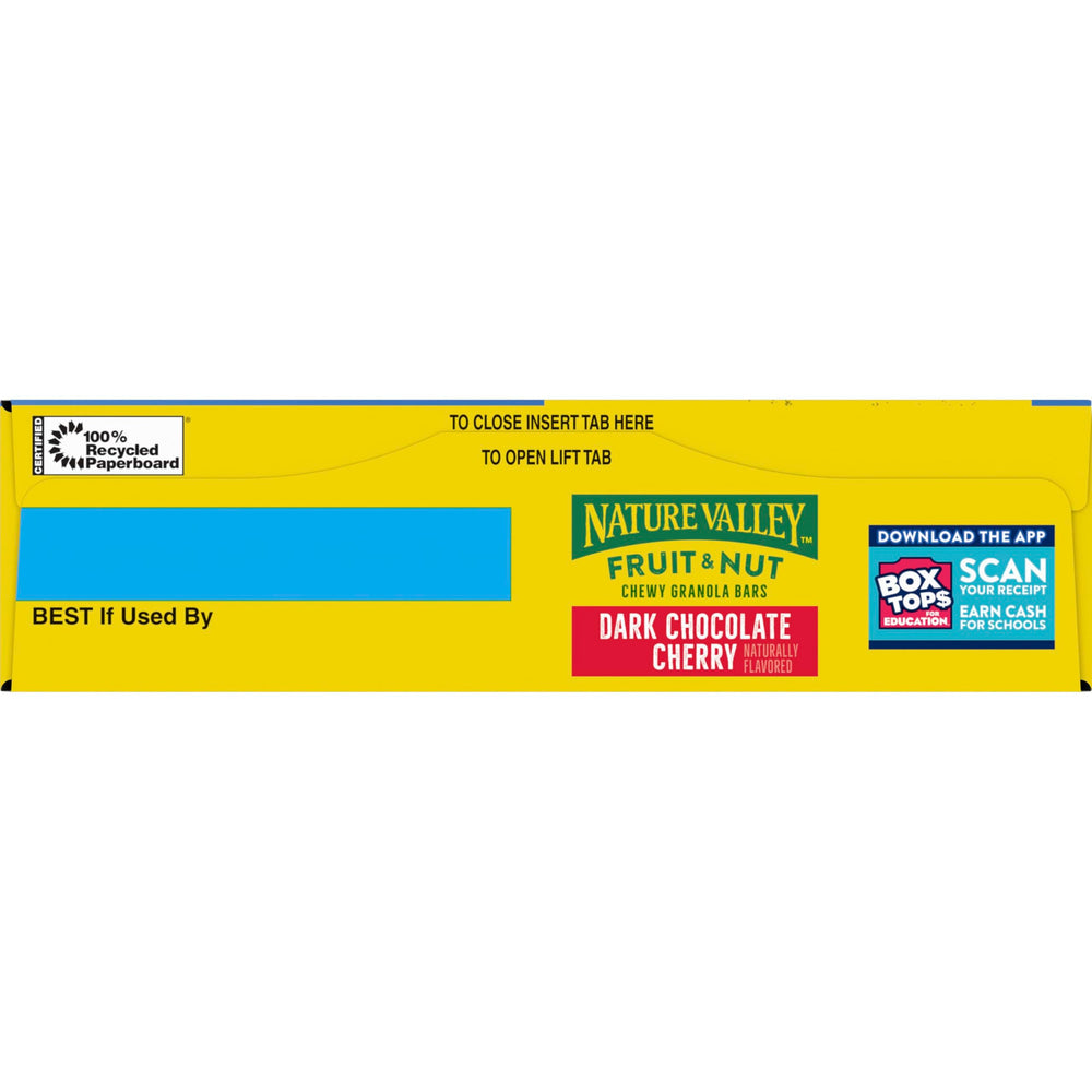 Nature Valley bar texture: almonds and oats meet chewy fruit for a balanced bite.