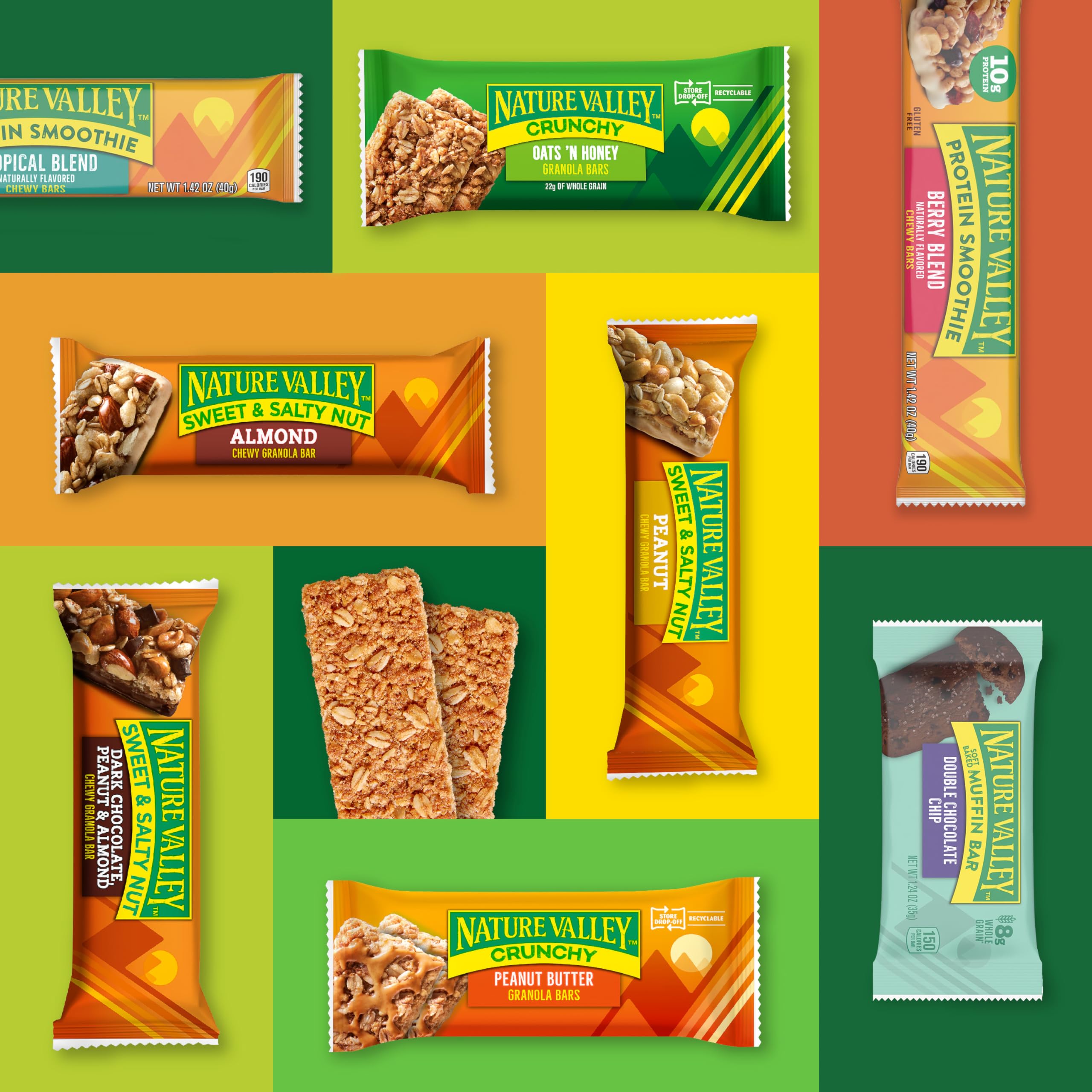 Nature Valley bars nutty sweet taste close up for indulgence