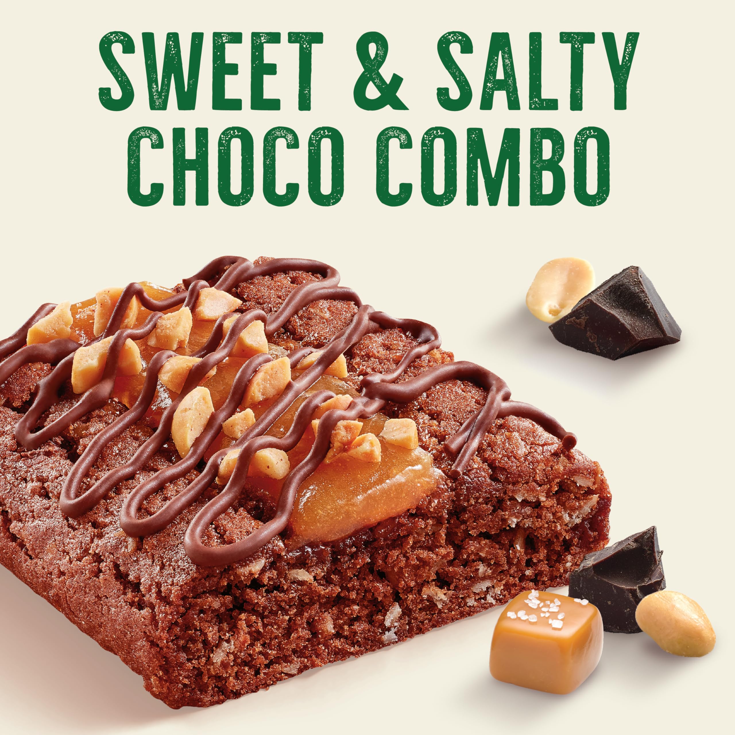 Nature Valley bars peanuts caramel detail shows nutty crunch