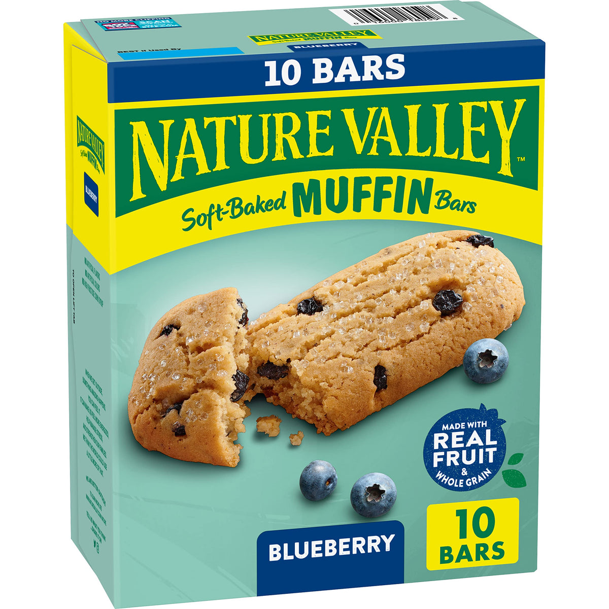 Nature Valley Blueberry Soft Baked Muffin Bars box for pantry snacking