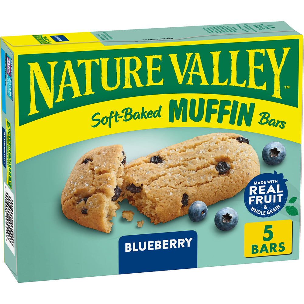 Nature Valley Blueberry Soft-Baked Muffin Bars in a convenient pack for quick breakfasts