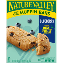 Nature Valley Blueberry Soft Baked Muffin Bars with real fruit pieces
