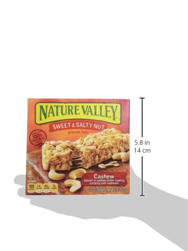 Nature Valley cashew-coated granola bar with creamy coating and crunch.