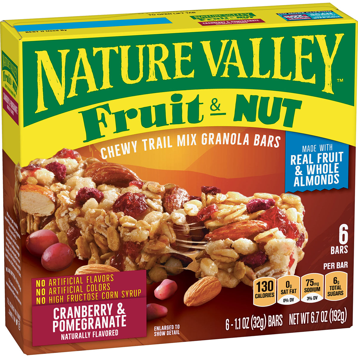Nature Valley chewy-fruit-nut-bar close-up, ideal for on-the-go energy.