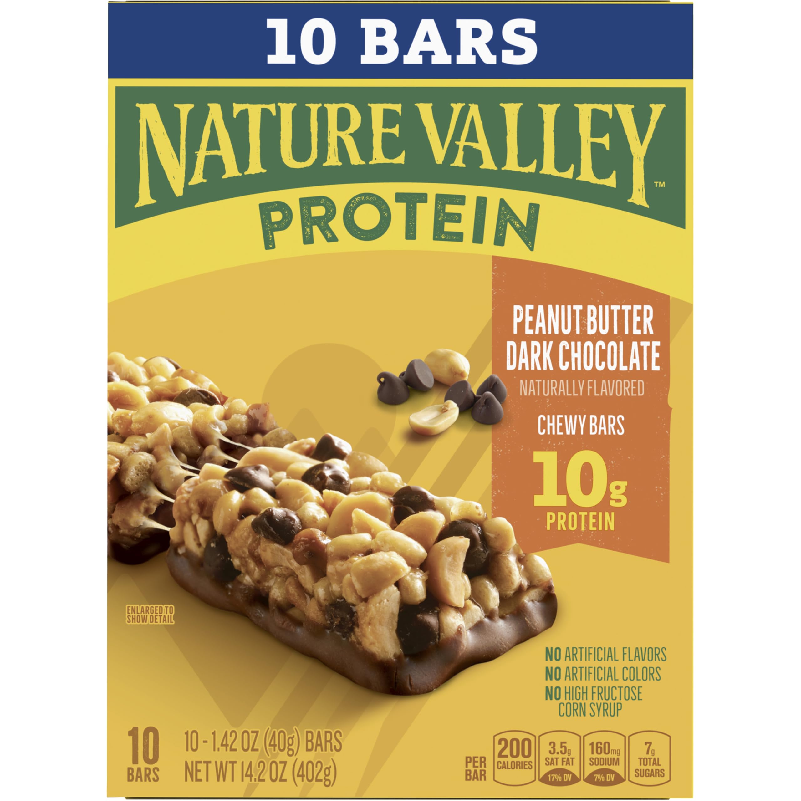 Nature Valley bar foil-pack close-up showing gluten-free labeling