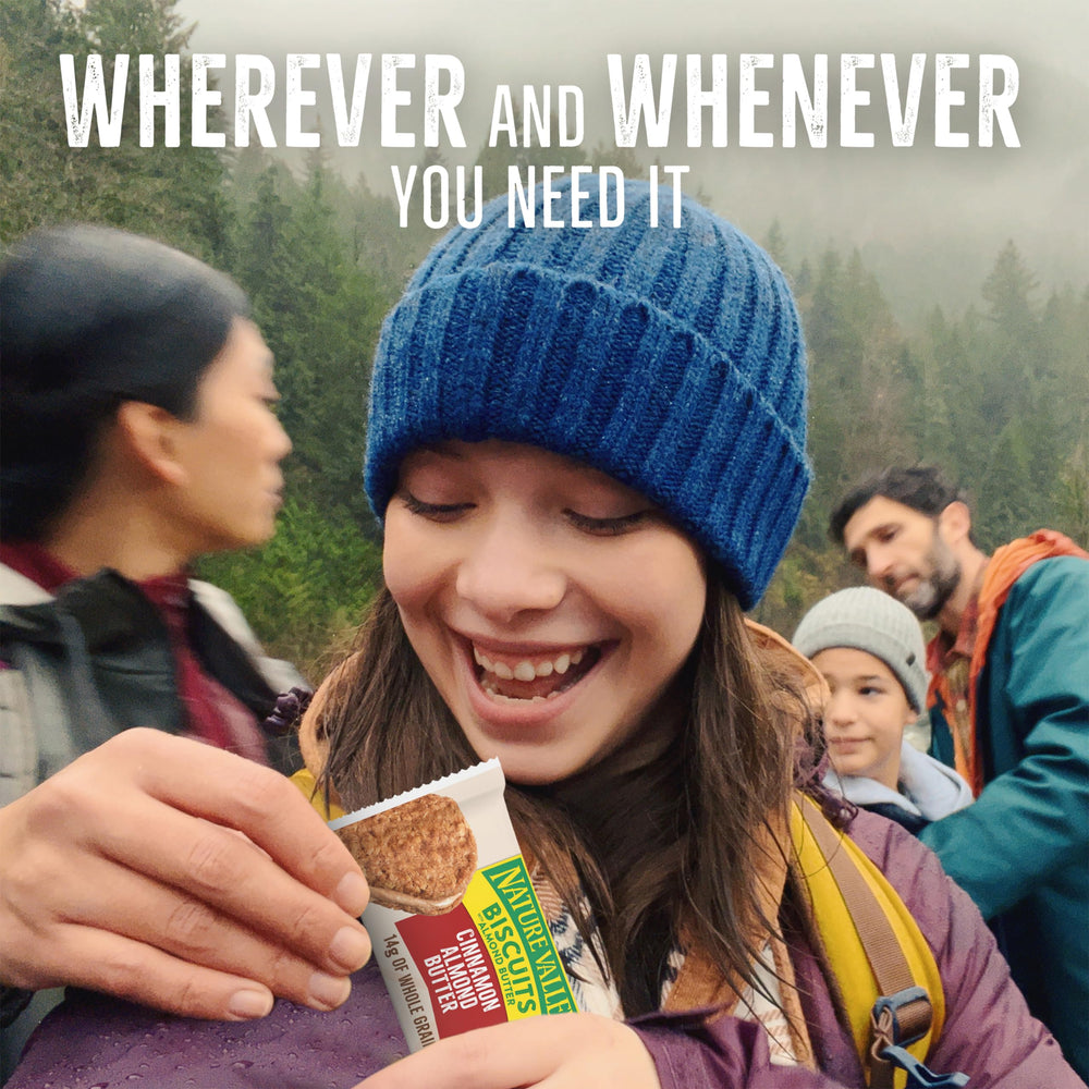 Nature Valley Cinnamon Almond Butter Biscuit Sandwiches lunchbox scene for kids.