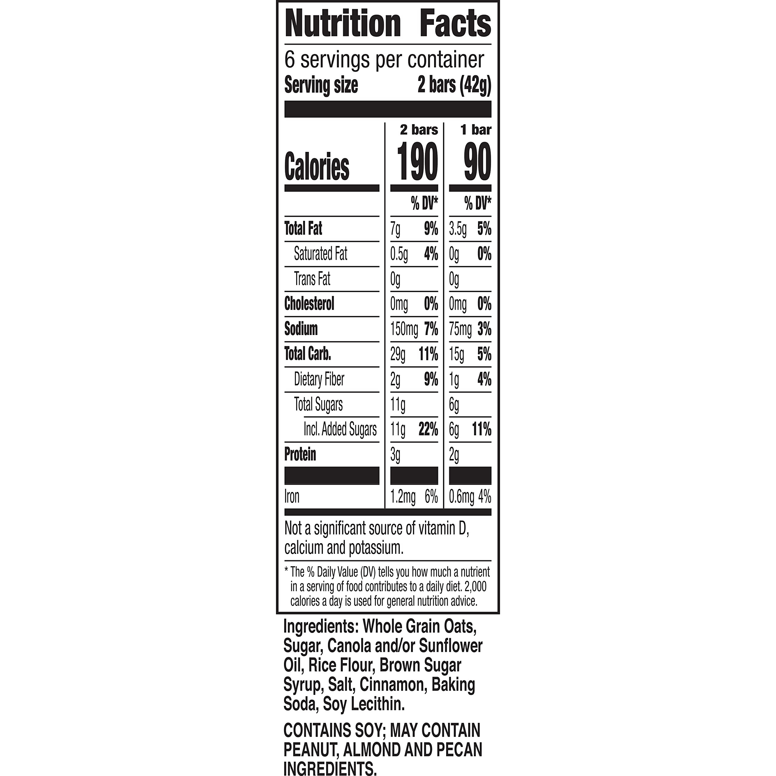 Nature Valley Cinnamon Crunchy Granola Bars individual wrapper, ideal breakfast or lunchbox snack