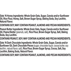 Nature Valley Crunchy Granola Bars Oats n Dark Chocolate two-bar pouch for hiking fuel.